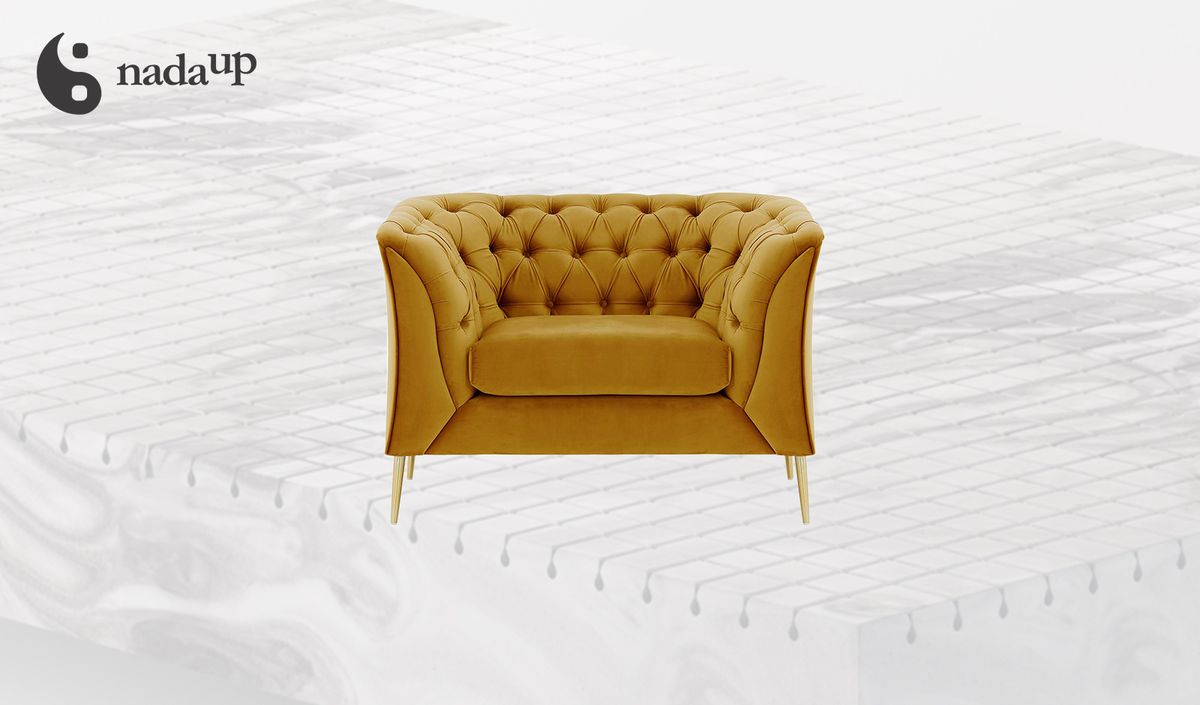 Fotel Chesterfield Modern z pianką medyczną