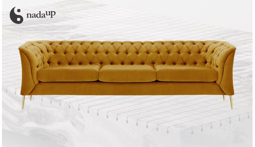 Sofa trzyosobowa Chesterfield Modern z pianką medyczną Sofa trzyosobowa Chesterfield Modern z pianką medyczną