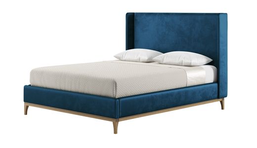 Łóżko Diane 160x200 cm z gładkim zagłówkiem i panelami bocznymi