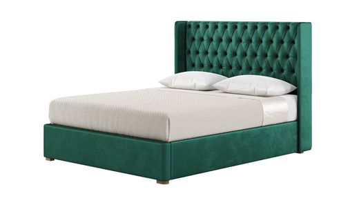 Jewel 160x200 cm Rám postele s luxusním hlubokým knoflíkovým prošíváním na čele a s bočnicemi