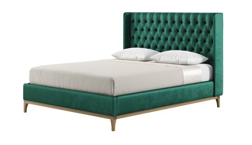 Marlon 160x200 cm Rám postele s luxusním hlubokým knoflíkovým prošíváním na čele a bočnicemi