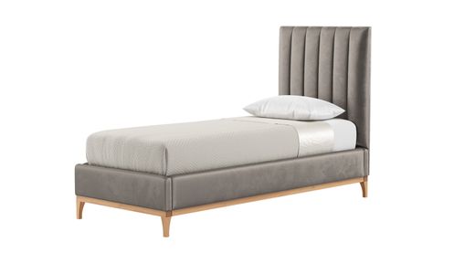 Łóżko Reese 90x200 cm z pionowymi przeszyciami 