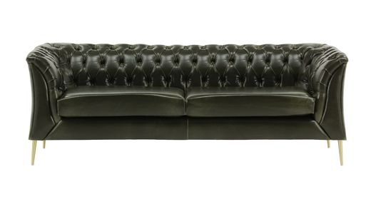 Sofa 2,5-osobowa Chesterfield Modern w skórze wegańskiej