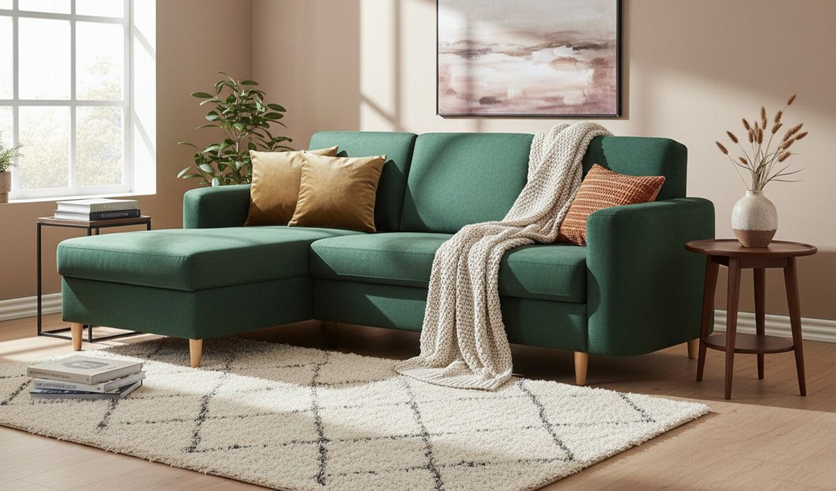 Narożnik Elegance z funkcją spania i pojemnikiem na pościel