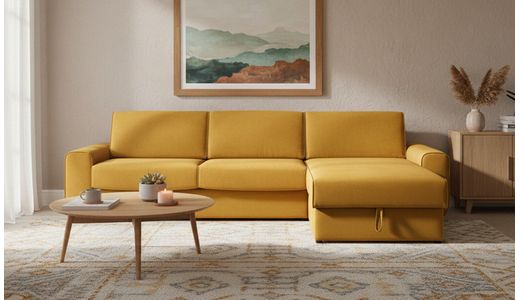 Prawy narożnik z funkcją spania Salsa z pojemnikiem Prawy narożnik z funkcją spania Salsa z pojemnikiem