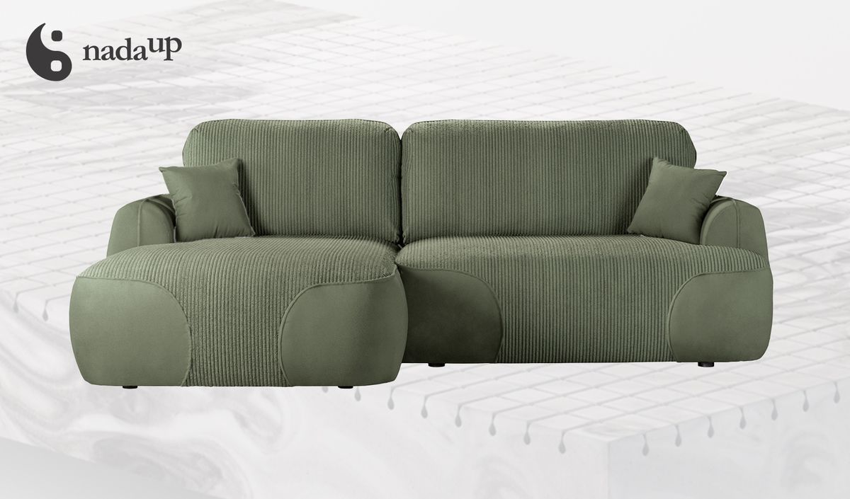 Lewostronny narożnik rozkładany Satell z pianką medyczną