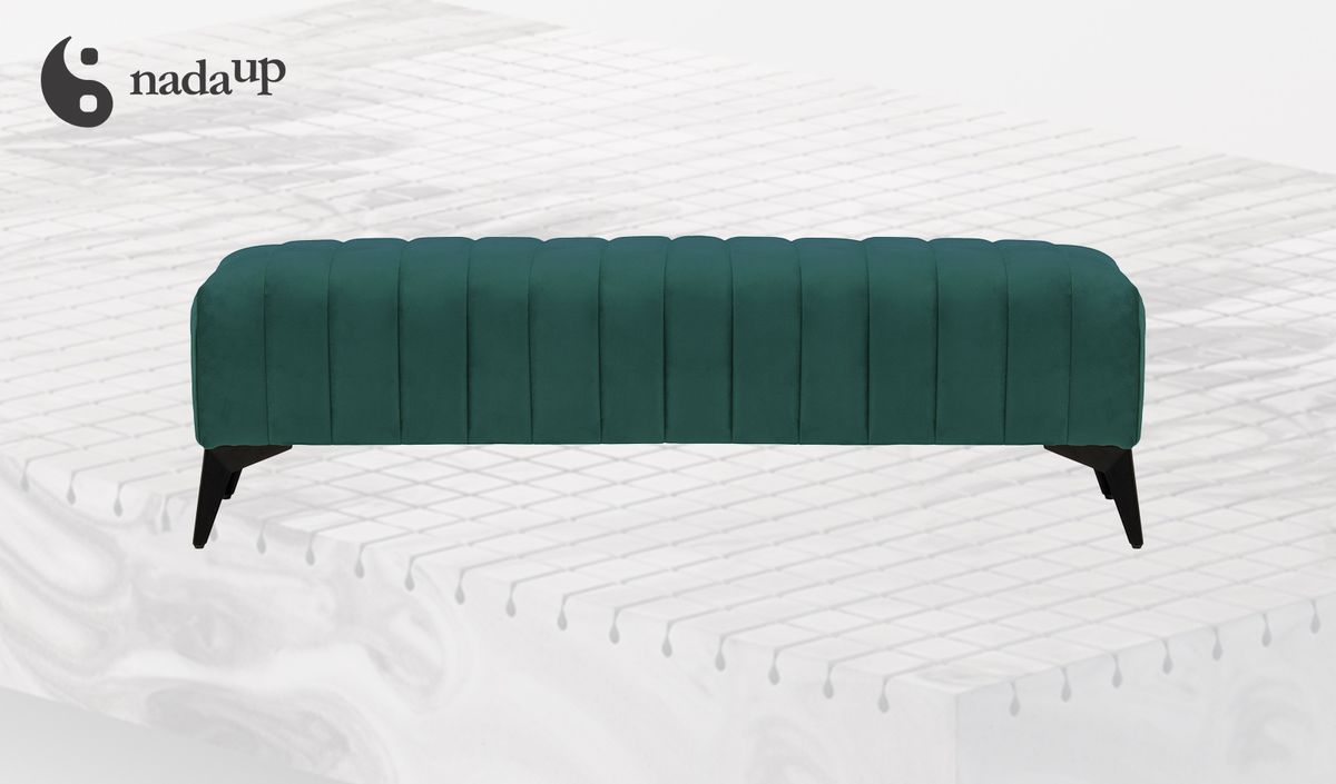 Duża pufa z przeszyciami Mary z pianką medyczną