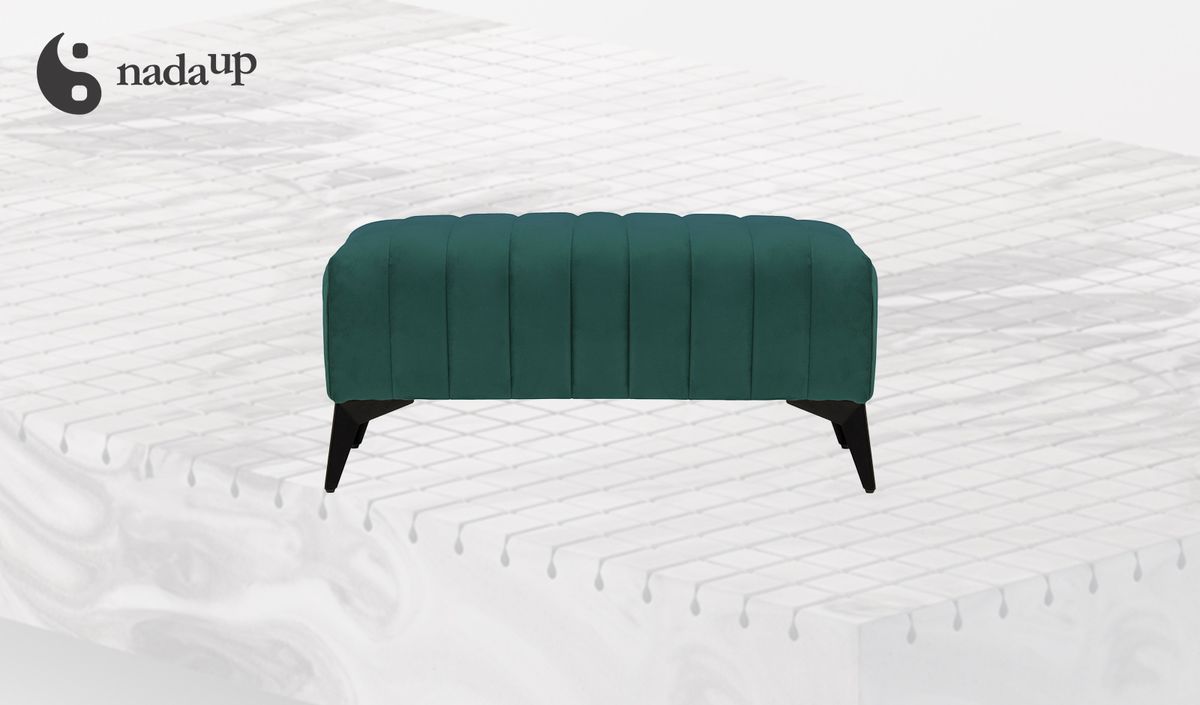 Mała pufa z przeszyciami Mary z pianką medyczną