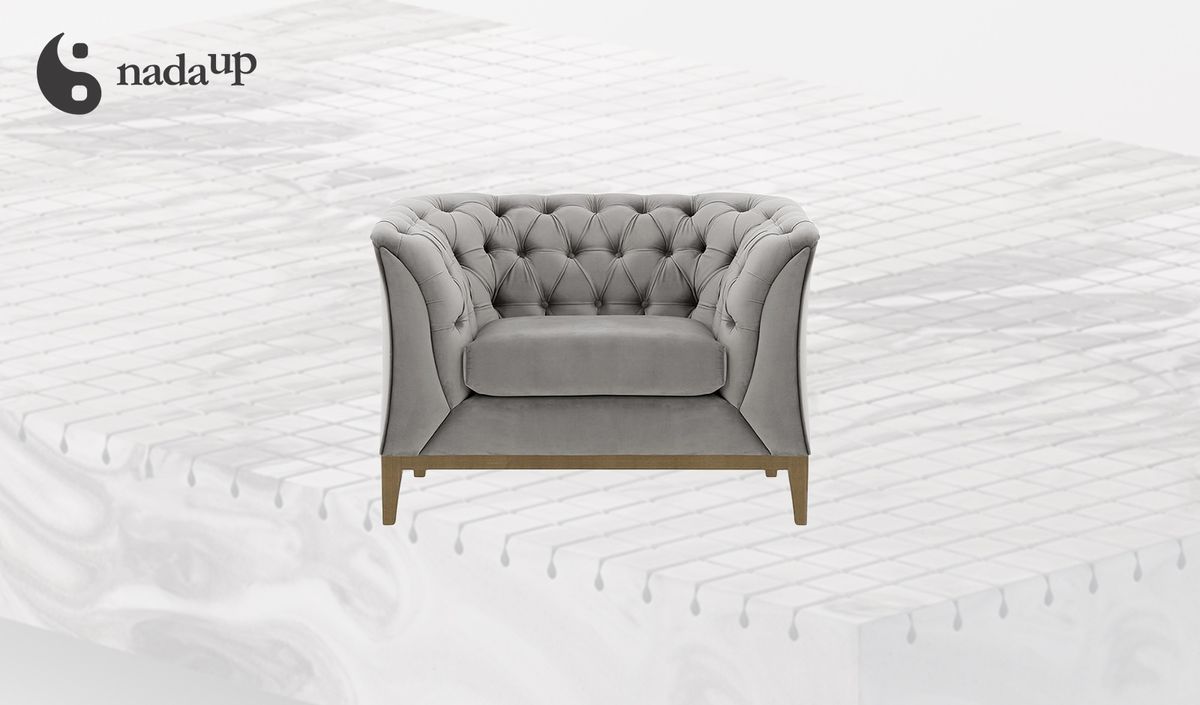 Fotel Chesterfield Modern Wood z pianką medyczną