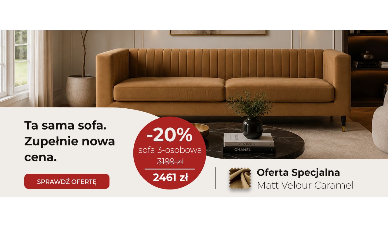 Ta sama sofa, zupełnie nowa cena.
