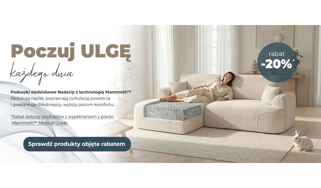 Codzienny komfort – sofa z pianką Mammoth™ Medical Grade -20%